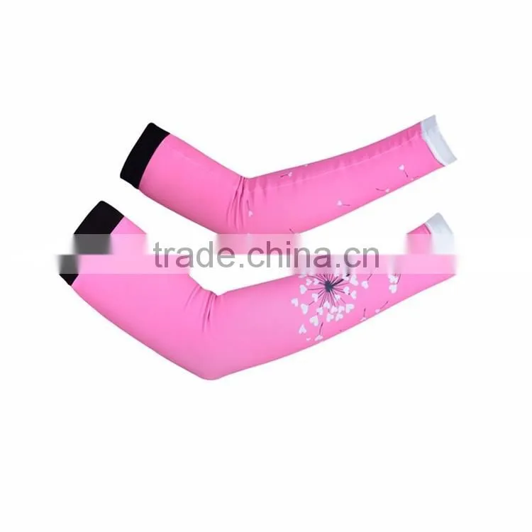 Wholesale breathable Dye sublimation printing sun protection sleeve arm warmer