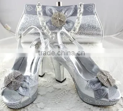 Bestway coffee shoes and bags set 2016 new fashion design shoes MG0096