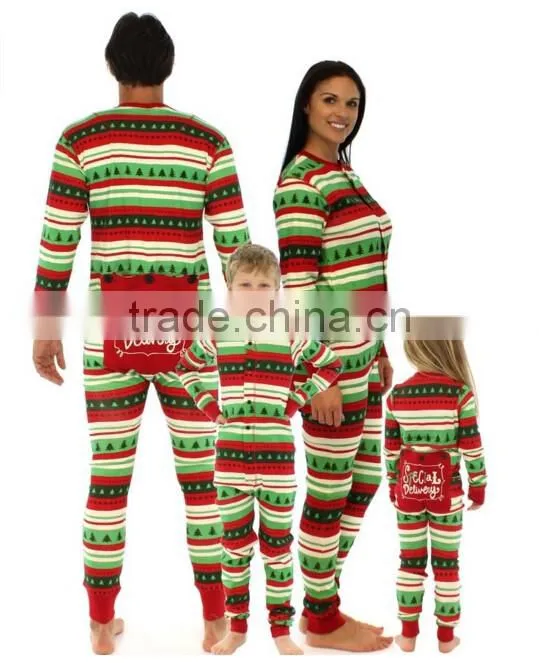 2016 Hot Sale Family One Piece Pajamas The Striped Pajamas