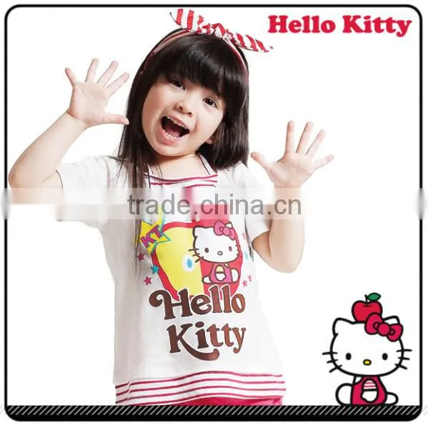 new 2014 baby girls hllo kitty hot pink t shirts baby summer clothing