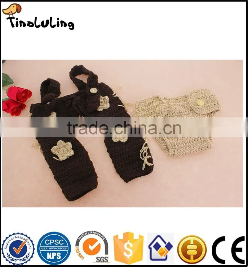 NPT50 Tinaluling Newborn Baby Photography Prop Handmade Crochet Knit Cowboy Hat boots clothes