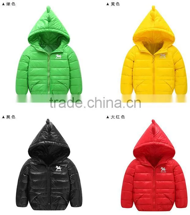 hot sale customize latest cute children or boys polyester filled winter coat