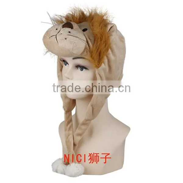 Cute plush animal hats with paws wool nepal animal hats