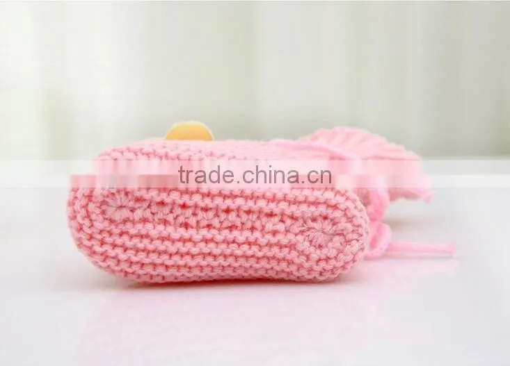 Fashion knitting wool baby shoes crochet casual baby shoes