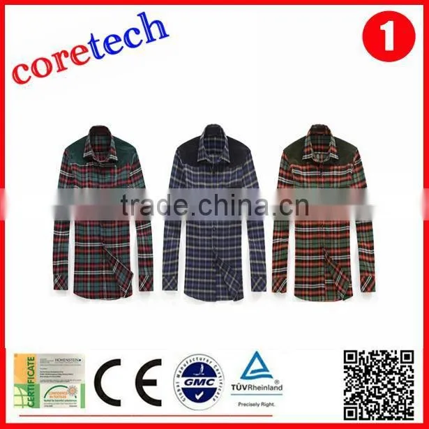 brushed breathable check shirt factory