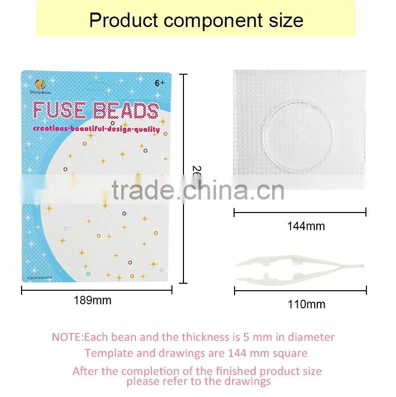 Diyfashion 5mm hama perler fuse beads lemur set with puzzle iron paper and twezzer hama beads toys for kids 18031