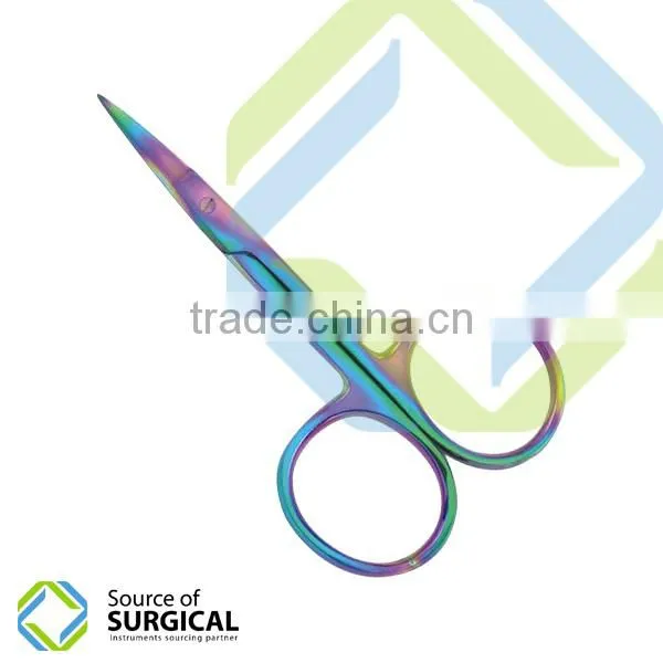 Manicure Pedicure Instruments Gold coated nail cuticle scissor B-NCS-39