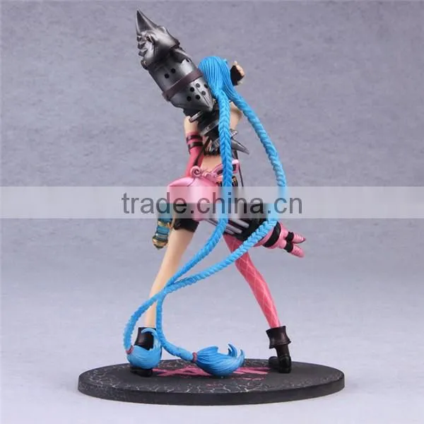 SV-LOL019 Hot selling game toys League of Legends The Go girl Jinx action figure LOL PVC doll Statues Game Toys