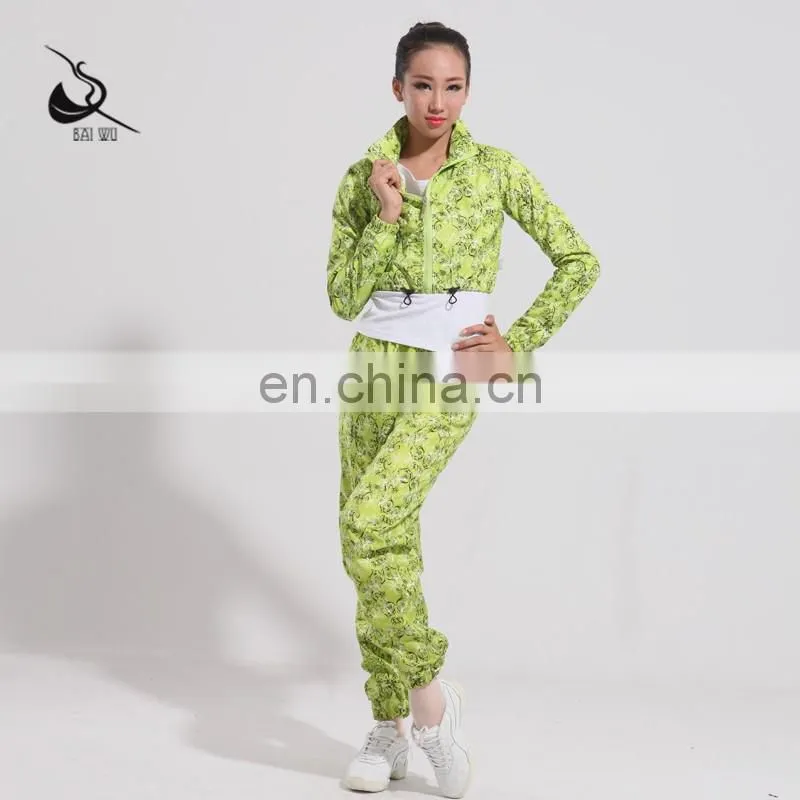 11416102 Flower Long Sleeve Sauna Suit