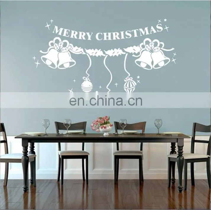 Merry Christmas Double Bell Window/Wall Sticker Christmas Decoration