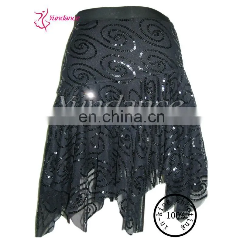 2015 Wholesale Sequin Dance Skirt Black Guang Dong S-49
