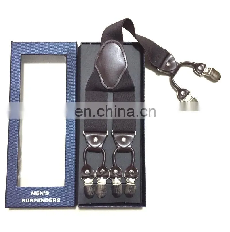 Wholesale fashion high quality men's colorful suspenders