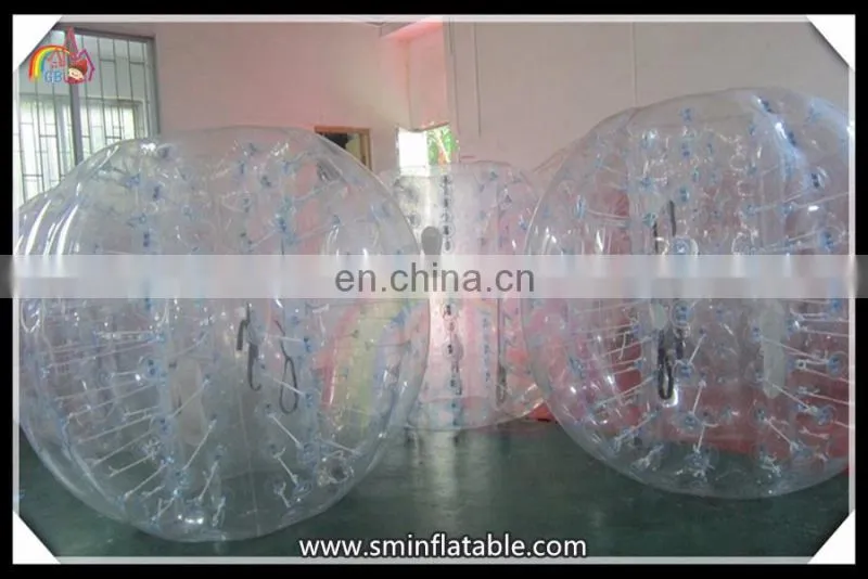 Hot selling inflatable blue bumper knock ball, belly bumper ball, inflatable bubble ball