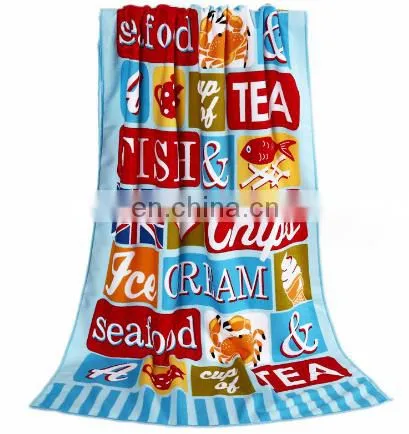 Printed microfiber soft new promotional 100% polyester beach towel