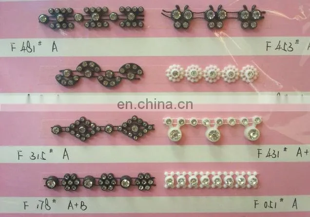 2016 new arrival fashion design plastic crystal rhinestone banding plastic rhinestone trimming