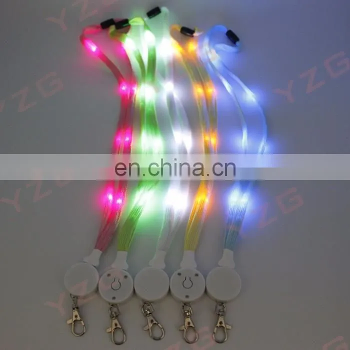 Pretty and comfortable polyester printing led monster lanyard for gifts