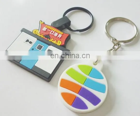 custom cheap soft pvc 2D 3D logo keychain