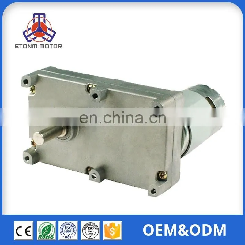 high torque low rpm dc gear motor with flat type gearbox 12v 24v