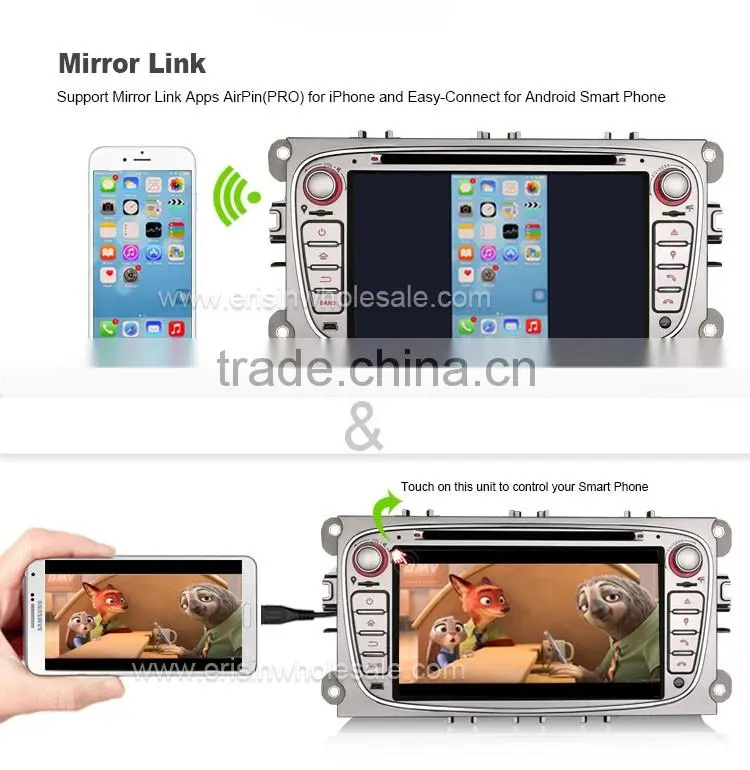 Erisin ES3009F 7" Touch Screen Car Audio System with GPS for Mondeo