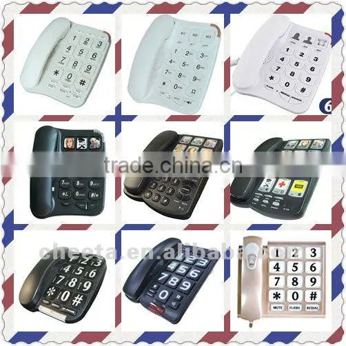 Red big button telephone, gift for elderly people