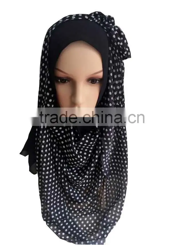Latest design Fashion muslim long scarf one set chiffon HIJAB