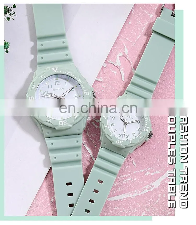 Sanda 6011L 6019G New Mens Ladies Quartz Wrist Watches Luminous Water Proof Fashion Couple Watch Set