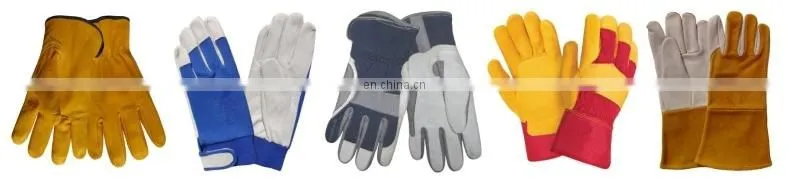No Lining Short Wing Thumb Grain Cow Leather Welder Gloves