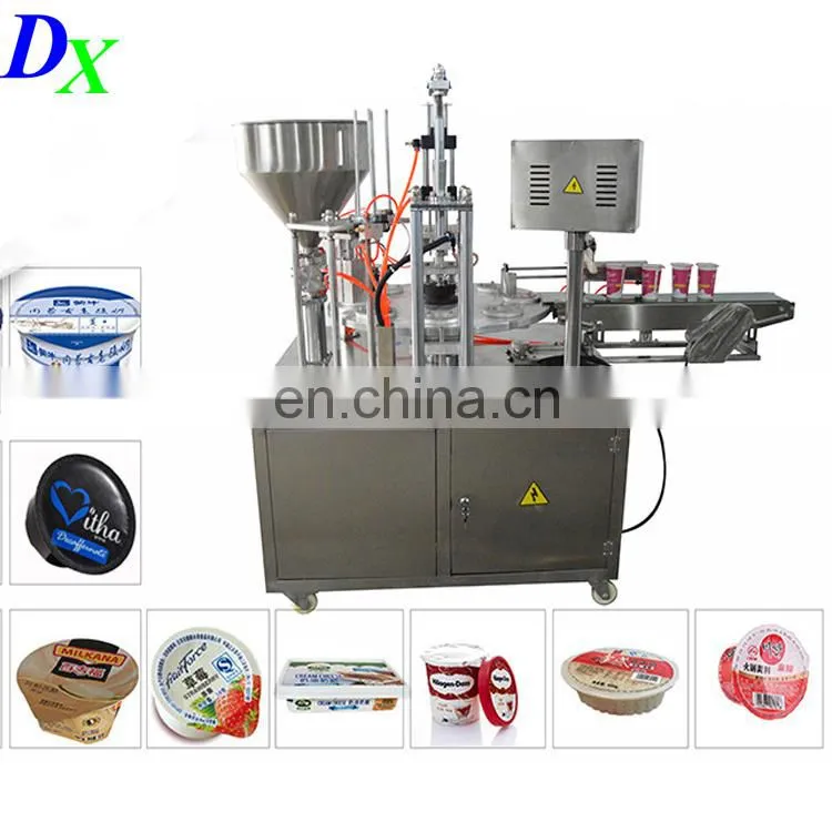 900 Rotary Cup Bottle Plastic bucket Paste Liquid Filling Sealing Capping Machine