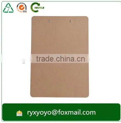 chape factory price MDF medical nursing clipboard with stainless steel wire clip