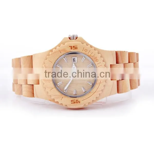 2015 High Quality Luxury Vogue Digital Wooden Watch