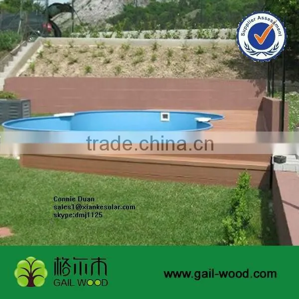 high quality 5 year warranty water proof Wood plastic composite decking
