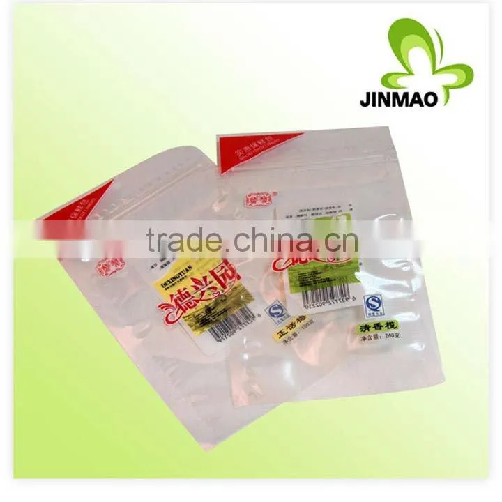 Moisture barrier plastic packaging food bag