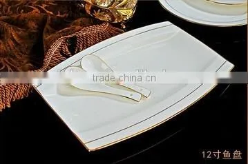 58 pcs Luxury Bone China Arabic Dubai Dinnerware set