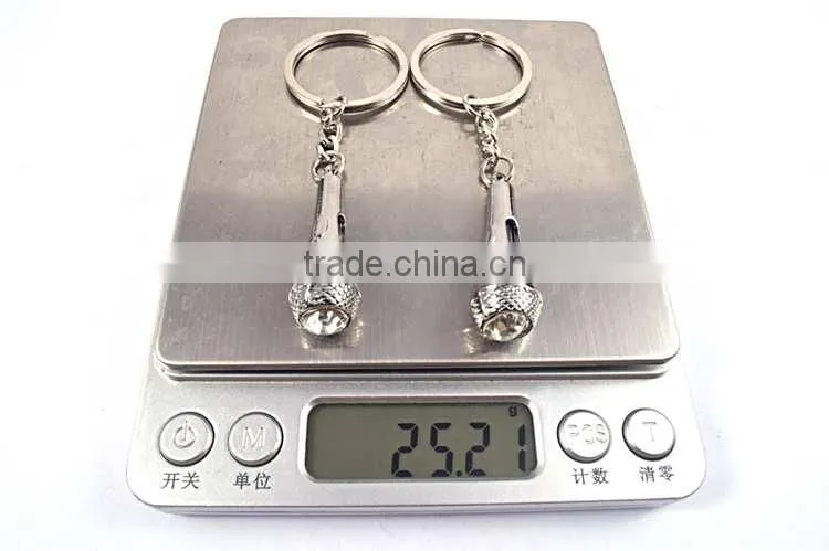 cheap keychains in bulk microphone promotional keychains
