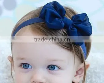 wholesale mixed color newborn baby hair accessory chiffon bows children kids headwear