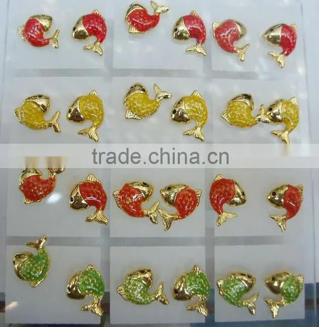 Metal owl sharp stud earring pins, fashion alloy stud earring pin