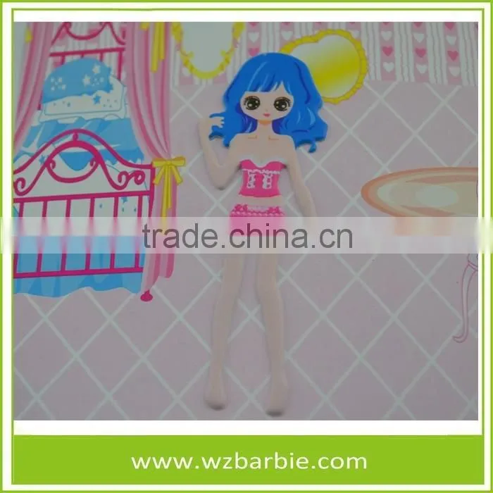 Fashion Wholesale Change Clothes Beautiful Puffy Stickers For Kids