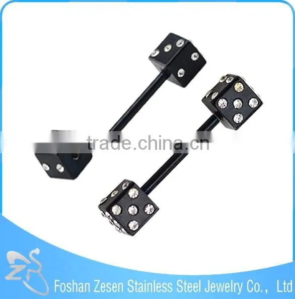 Factory wholesale body piercing free sample custom different shaped tongue ring