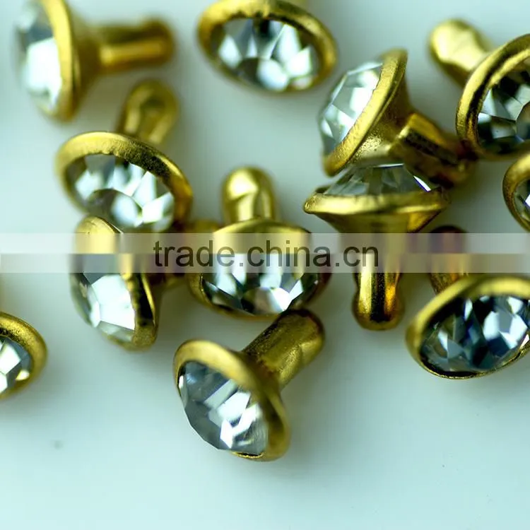 High quallity strass crystal rhinestone rivet for leather