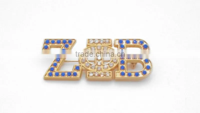 Vnistar 2016 wholesale zeta brooch rectangle greek lapel girls's fancy jewelry 2016