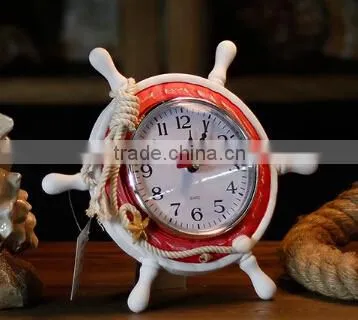 funny helm round wooden digital desktop clock wall