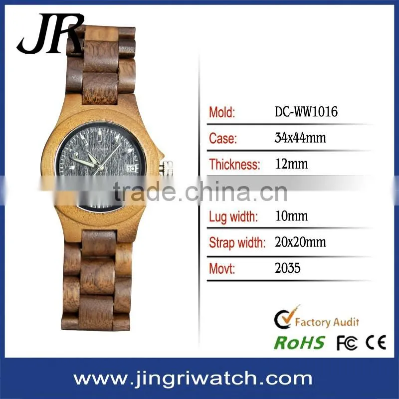 Fashion New arrival Luxury wooden watch men wooden watch 2016