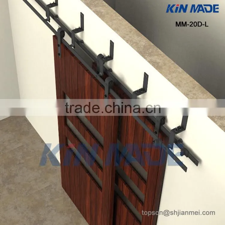 6/6.6ft bypass sliding barn door closet door interior sliding door hardware