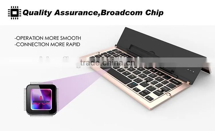 Folable universal Bluetooth keyboard for Windows/Android/IOStablets and smart phones with stand