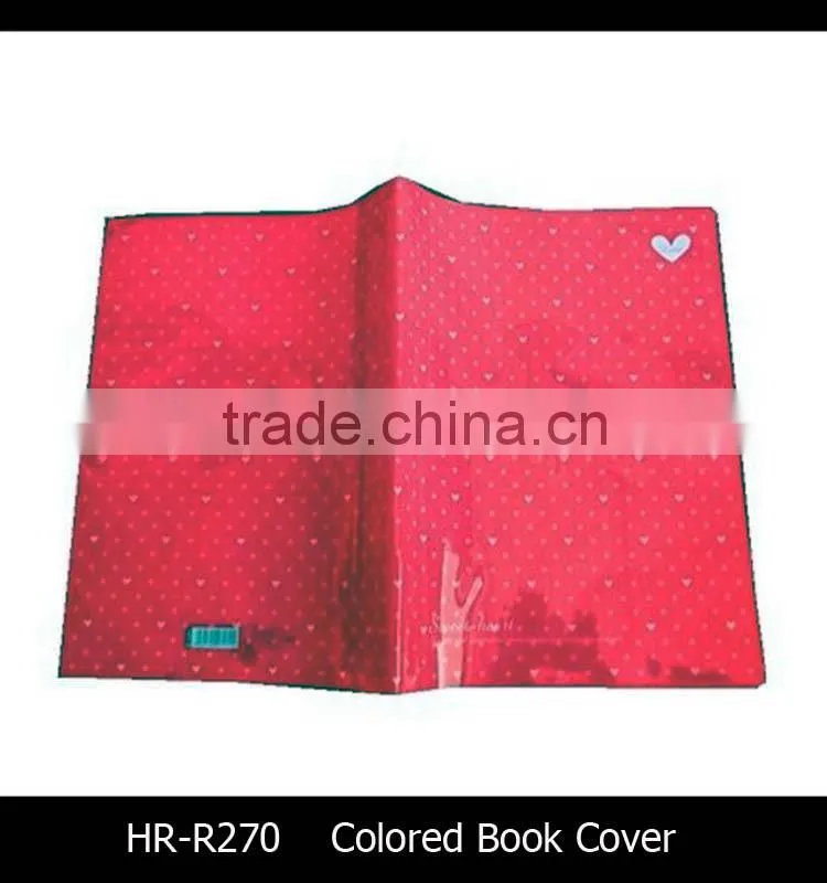 Colored transparent clear book cover