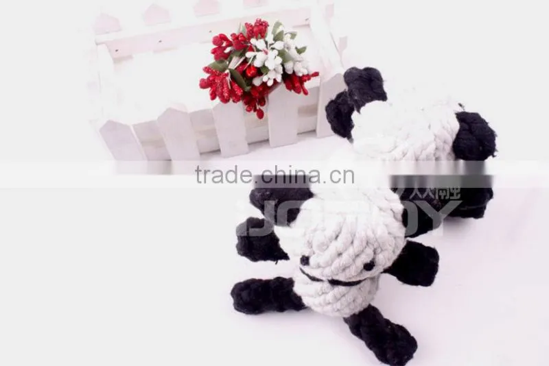 baby panda animal shape cotton rope pet toys