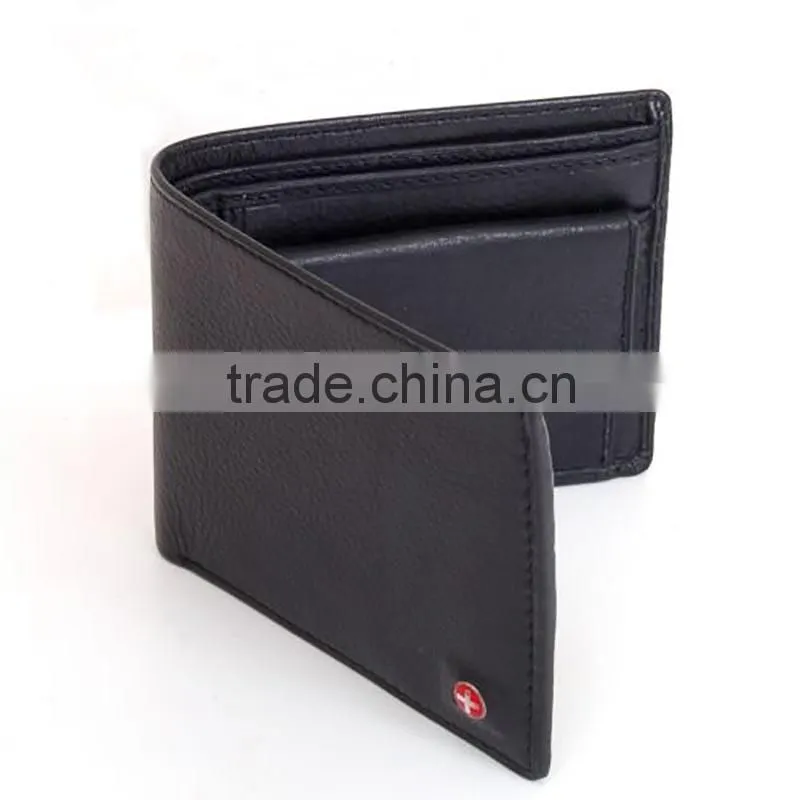 Mens leather bifold wallet coin pocket purse rfid wallet men