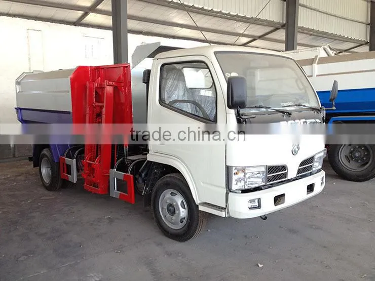 4t Garbage Truck,4 ton bucket side lifter garbage truck, 5 m3 hydrailic lifter garbage truck