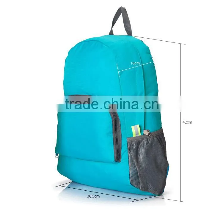Slim foldable backpack bag for travel