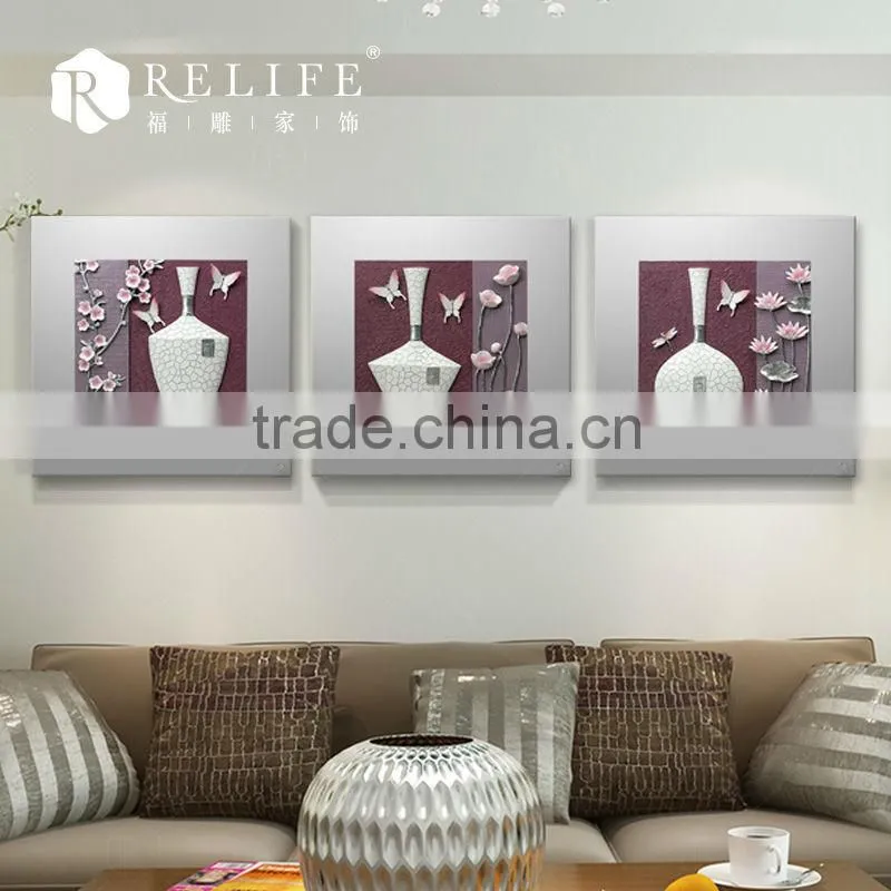 Hot sale 3d relief painting with painting and art gallery